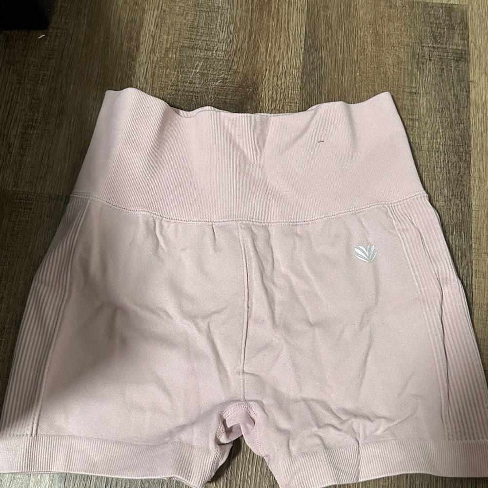 Light Pink High-Waisted Bike Shorts